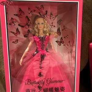Butterfly Glamour Doll in Pink Dress
